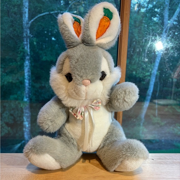 Vintage Other - Vintage Gray Bunny Plush